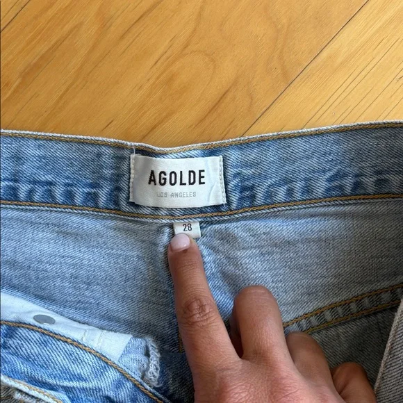 AGolde Criss Cross button fly Jeans